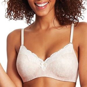 NWOT Maidenform Comfort Devotion Peach Underwire-free Bra 34C